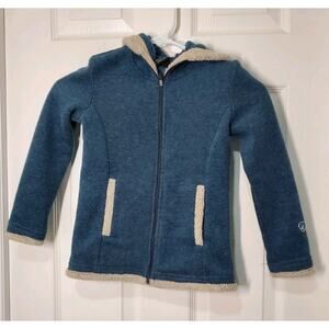 KUHL Jacket Youth Large Blue Hooded Full Zip Hike Outdoor Girls XS